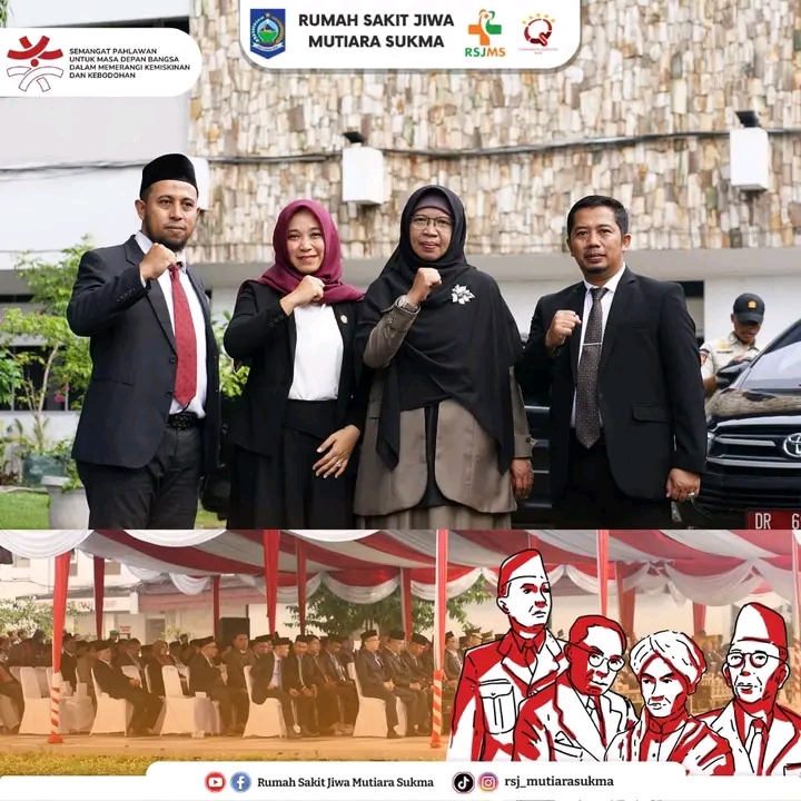 DIREKTUR RSJMS HADIRI UPACARA BENDERA PERINGATAN HARI PAHLAWAN KE - 78 DI LAPANGAN KANTOR GUBERNUR NTB